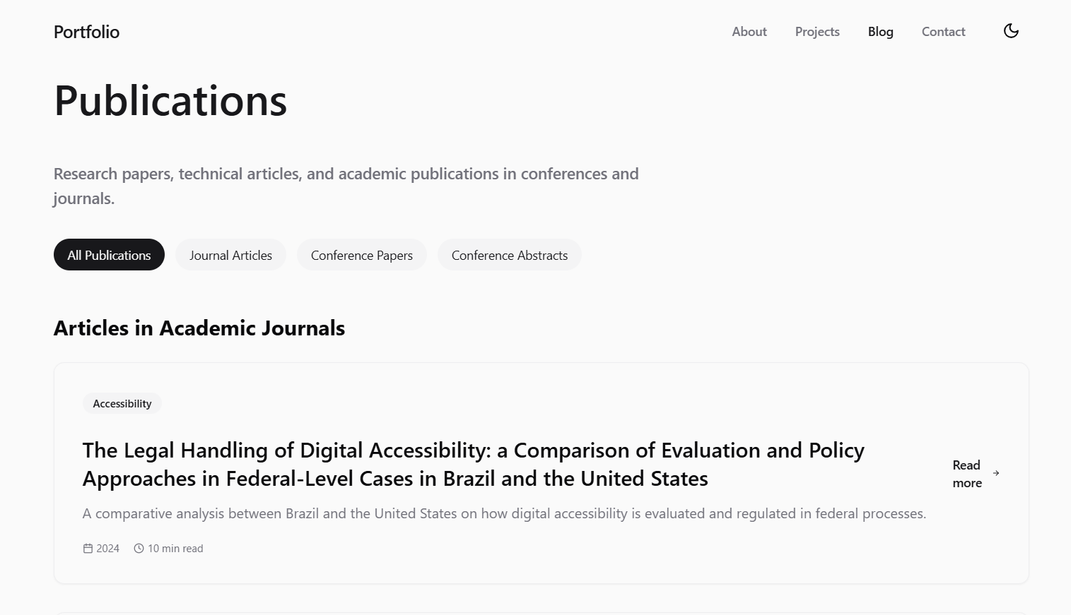 Academic Portfolio